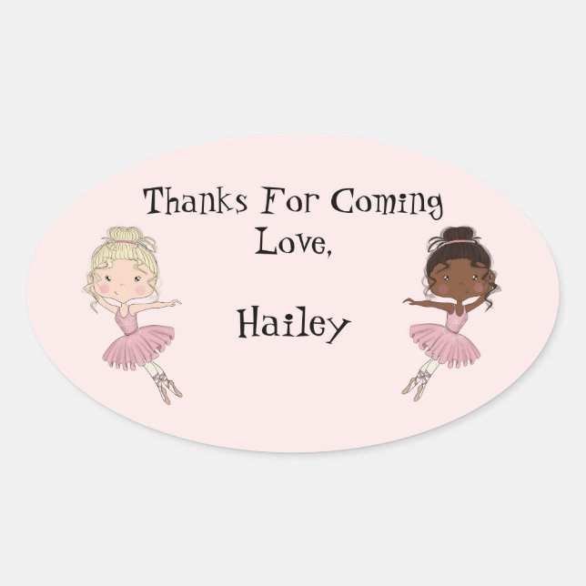 Sticker Merci Ballerina Party (Devant)