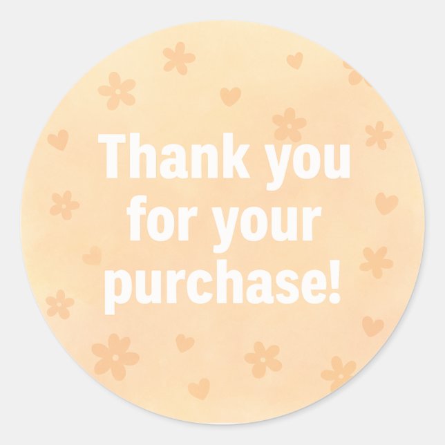 Sticker Merci | Bâton pour petites entreprises (Devant)