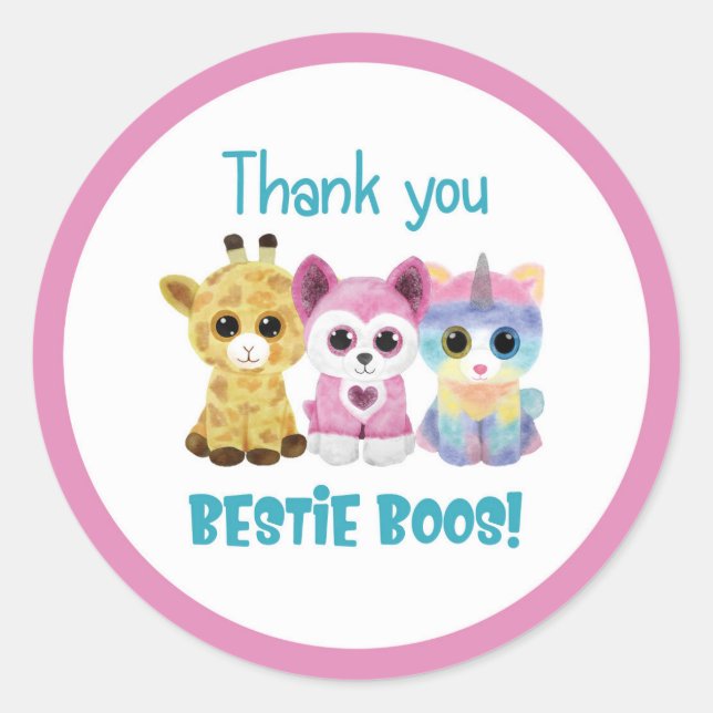 Sticker Merci Beanie Boo (Devant)