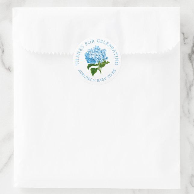 Sticker Merci Blue Hydrangea Favoriser (Sac)