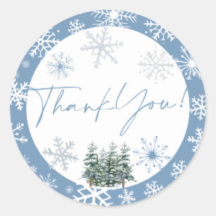 Sticker Merci Blue Winter Wonderland