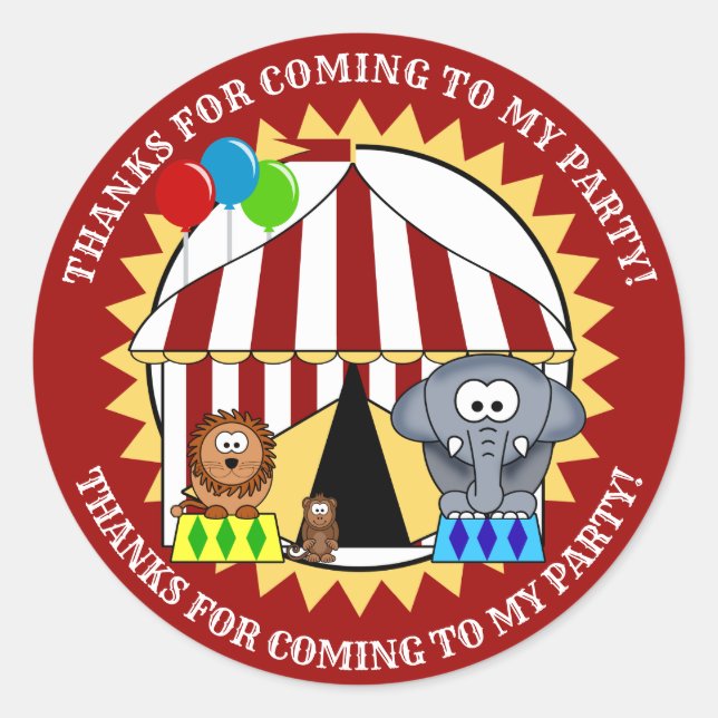 Sticker Merci Carnaval de cirque (Devant)