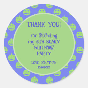 Sticker Merci d'anniversaire pour enfants mignons