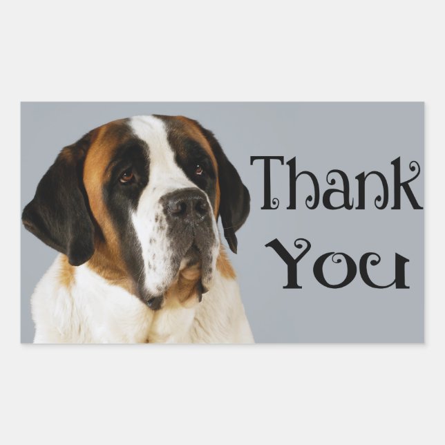 Sticker Merci de chien de chien de St. Bernard (Devant)