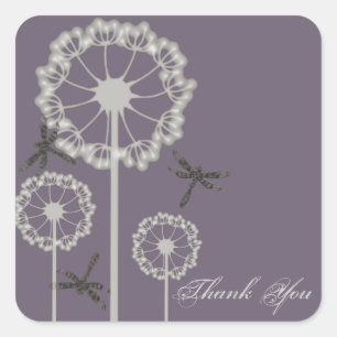 Sticker Merci de libellules violettes