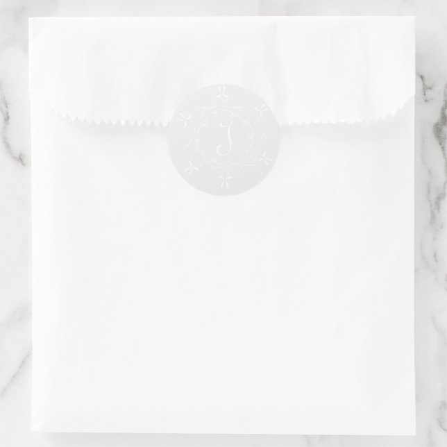 Sticker Merci de mariage en fibre grise Favor (Sac)