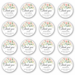 Sticker Merci de nom d'invité mariage personnalisable
