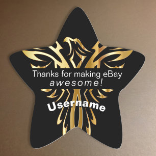 Sticker Merci d'emballage eBay Gold Phoenix