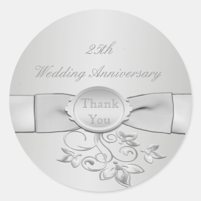 Sticker Merci du 25e anniversaire du Mariage (Devant)