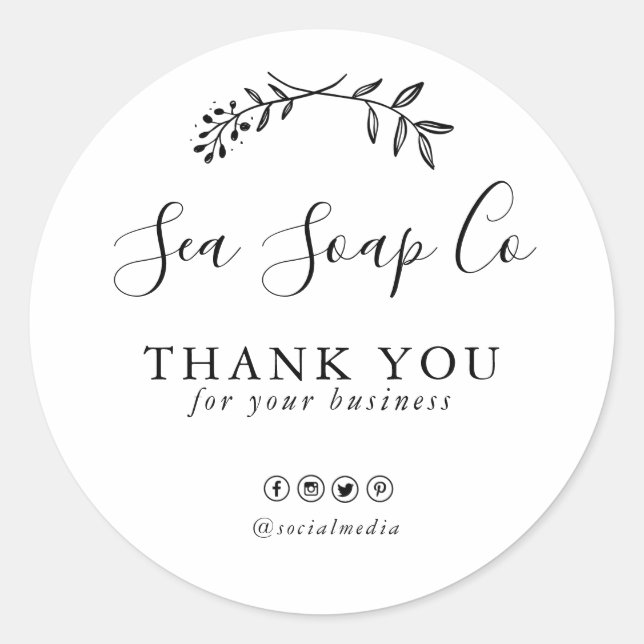 Sticker Merci | Entreprise (Devant)