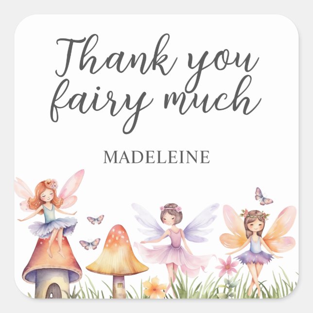 Sticker Merci Fairy Birthday (Devant)