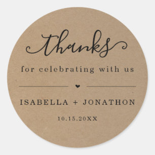 Sticker Merci Favor - Kraft