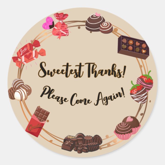 Sticker Merci le plus doux (Devant)