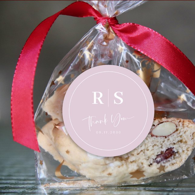 Sticker Merci mariage - Lilac & Elegance (Wedding Thank You Sticker - Lilac & Elegance)