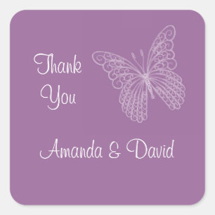 Sticker Merci papillon Filigree