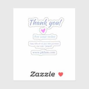 Sticker Merci pour l'achat détail de l'entreprise familial