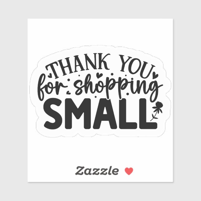 Sticker Merci pour Shopping Small (Feuille)