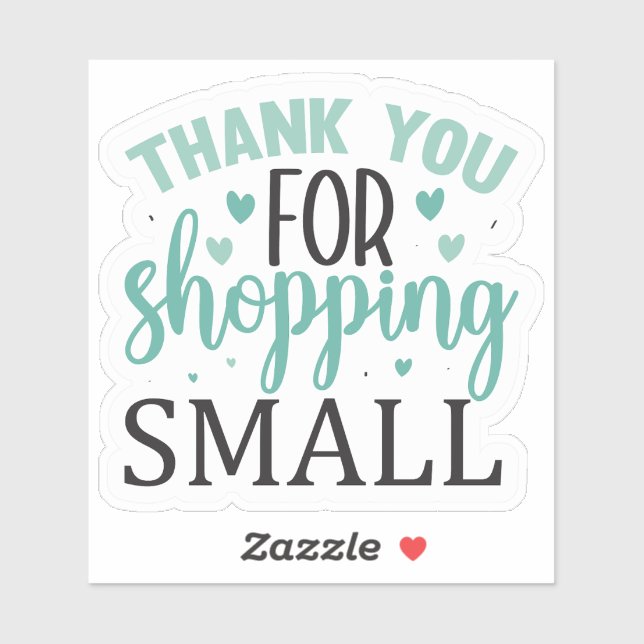 Sticker Merci pour Shopping Small (Feuille)