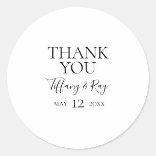 Sticker Merci simple et élégant de mariage Favor