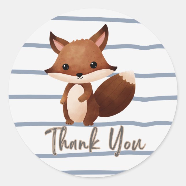Sticker Merci Woodland (Devant)
