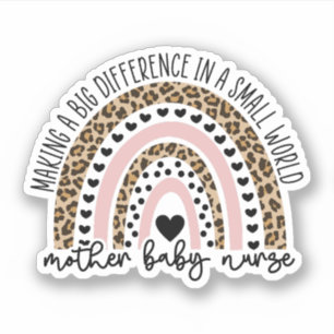 Sticker Mère Bébé Infirmière Cadeau, Infirmière post-partu