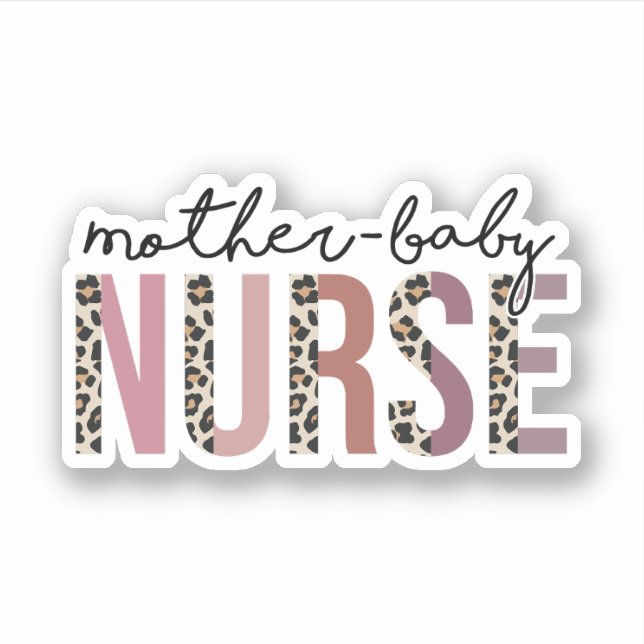 Sticker Mère Bébé Infirmière Cadeau, Infirmière post-partu (Devant)