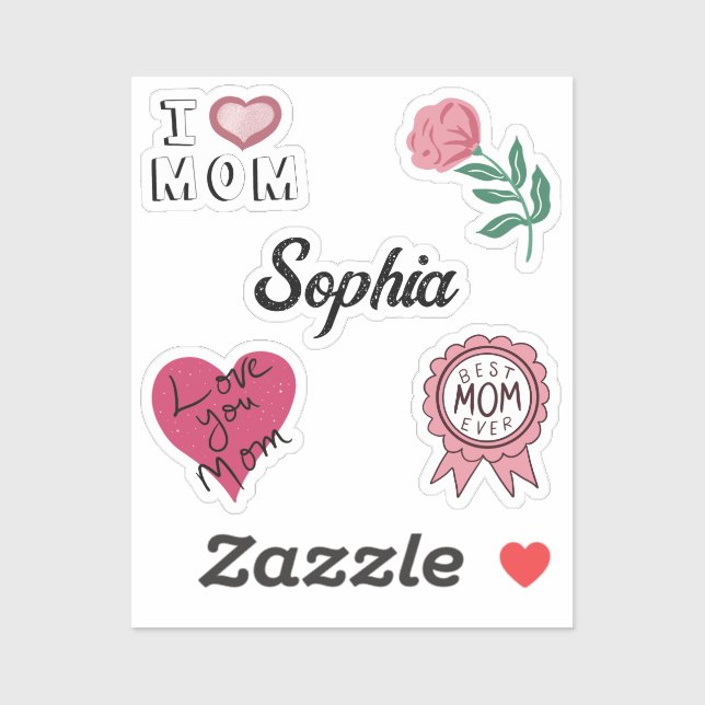 Sticker Mère Day Love Maman Pack (Feuille)