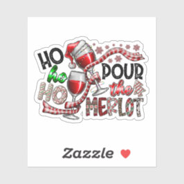 Sticker Merlot Christmas Viny