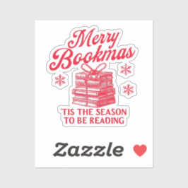 Sticker Merry Bookmas 'tis the season to be reading