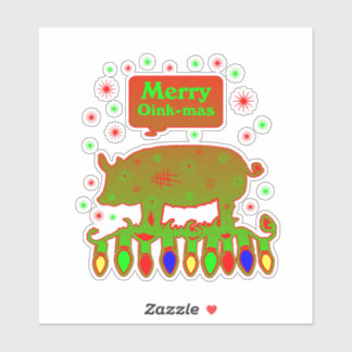 Sticker Merry oink mas