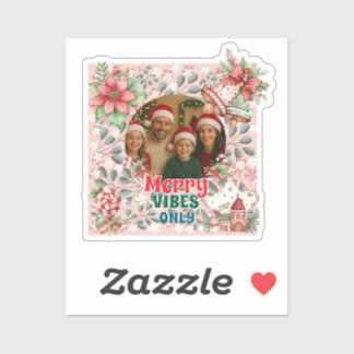 Sticker Merry Vibes Only – Funny Christmas Card 