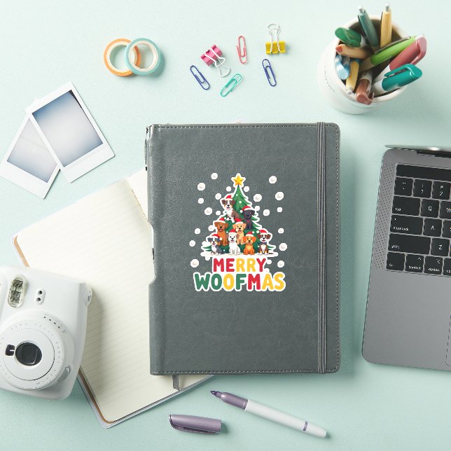 Sticker Merry Woofmas - Merry Christmas For Dog Lovers (1) (Couverture iPad)