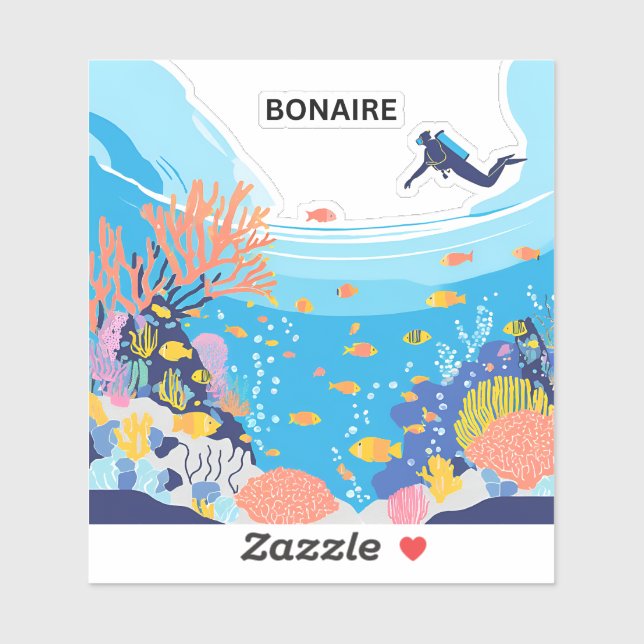Sticker merveille naturelle de Bonaire (Feuille)