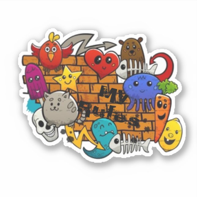 Sticker Mes règles (Devant)