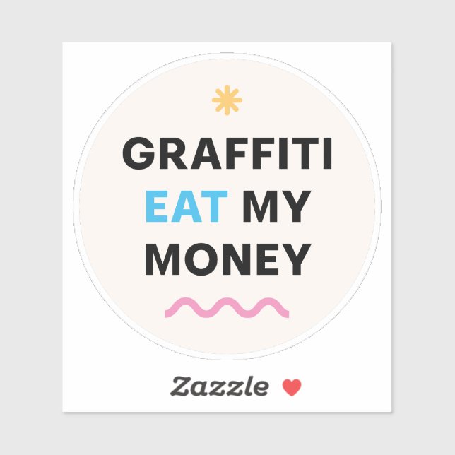 Sticker Message amusant. (Feuille)