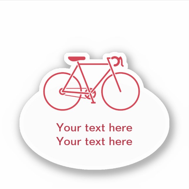 Sticker Message du thème du vélo coupé (Devant)