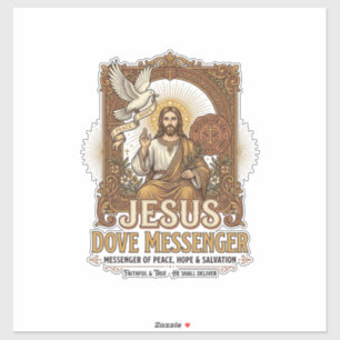 Sticker Messager Jésus Colombe Messager Jésus Colombe Chré