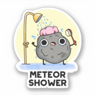 Sticker Meteor Douche Funny Science Pun