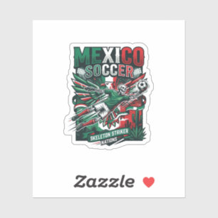 Sticker Mexico Football Squelette Attaquant Nations Premiu