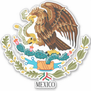Sticker Mexique National Armoiries Patriotique