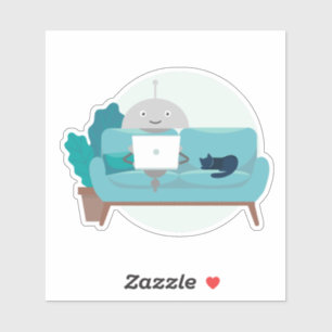 Sticker Mia avec chat