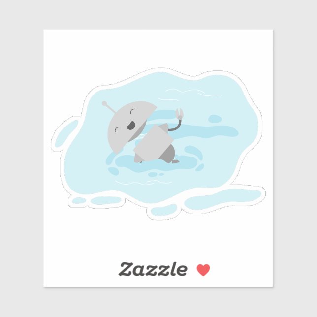 Sticker Mia natation (Feuille)