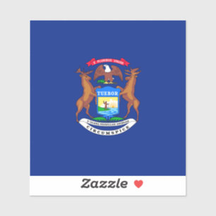 Sticker Michigan State Flag Design