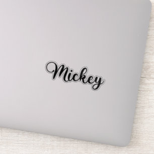 Sticker Mickey Name - Calligraphie manuscrite