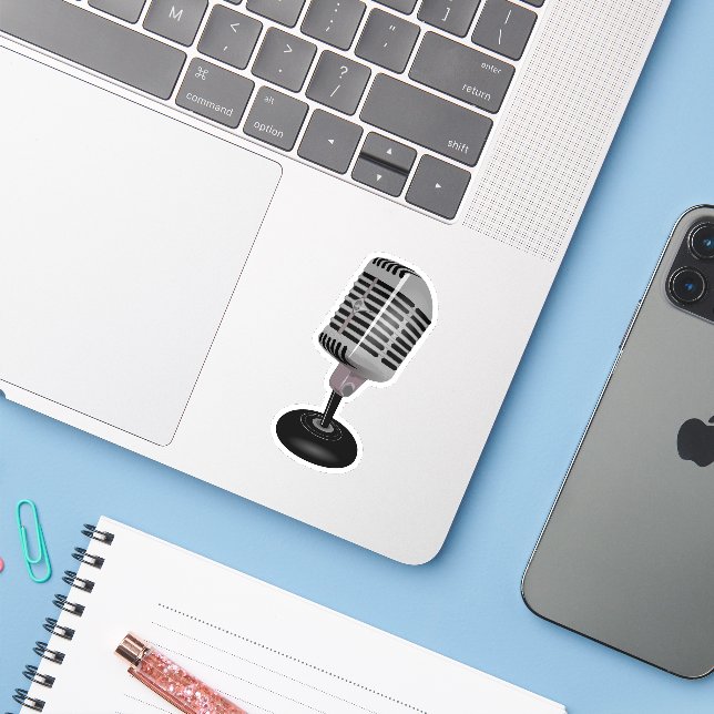 Sticker Microphone (Ordinateur portable avec iPhone)