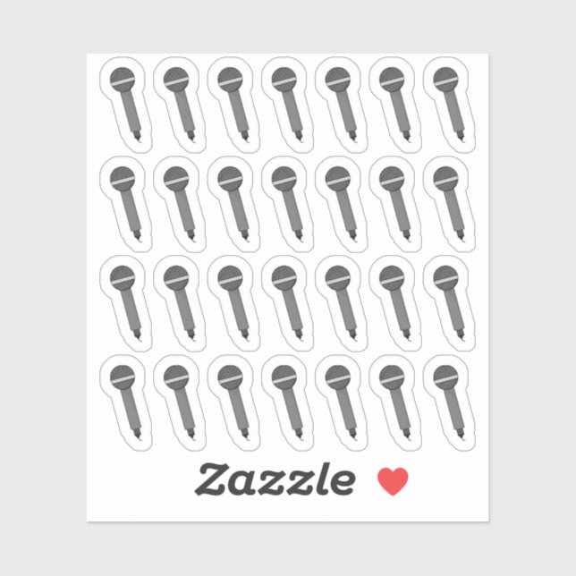 Sticker Microphone Karaoke Concert Podcast Bujo Planner (Feuille)