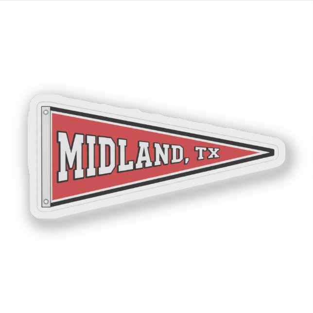 Sticker Midland pennant, Texas (Devant)