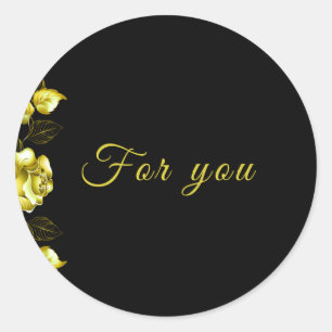 Sticker-Midnight Elegance-Kollektion Runder Aufkleber