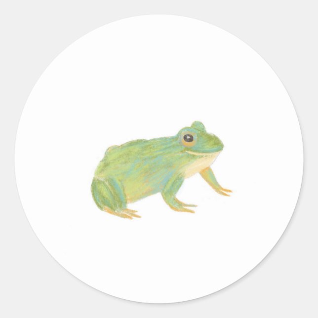 Sticker mignon Avec Illustration De Grenouille (Devant)