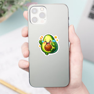 Sticker Mignon Avocat Kawaii Rire Pleurs de Joie S